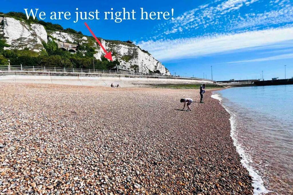 Flat 4 Marine Parade House, 1 East Cliff- Next To Dover Port, White Cliffs, Beach, Castle Exteriör bild